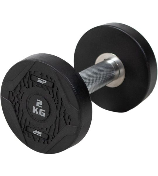 Muscle Power Ronde Dumbbell - Rubber - Per stuk - 2 kg