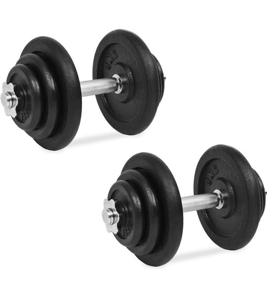 vidaXL Halterset 40 kg - Gietijzer & Emaille