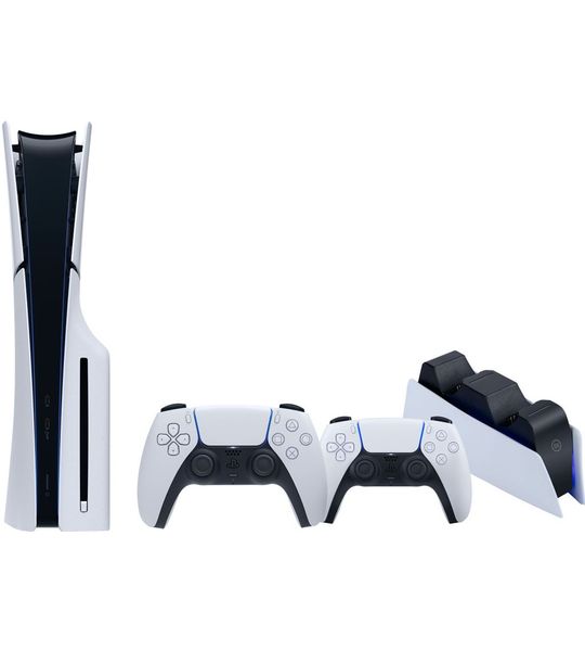 PlayStation 5 Slim Disc Edition + Extra Controller Wit + Oplaadstation