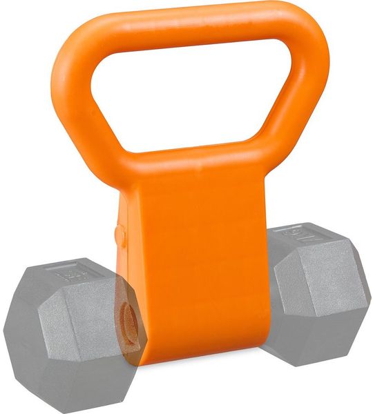 handvat dumbbell - 28 x 23 x 7 cm - voor krachttraining en fitness - oranje