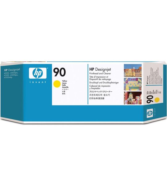HP 90 printkop incl. printkopreiniger geel