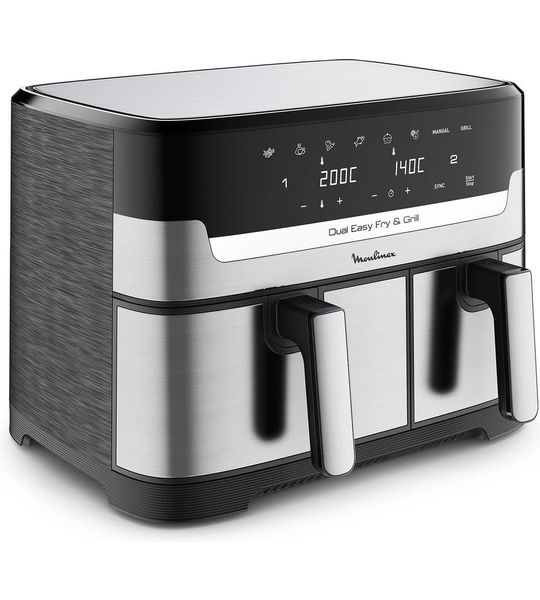 Moulinex Dual Easy Fry & Grill 8.3L Stainless Steel EZ905D20 Airfryer