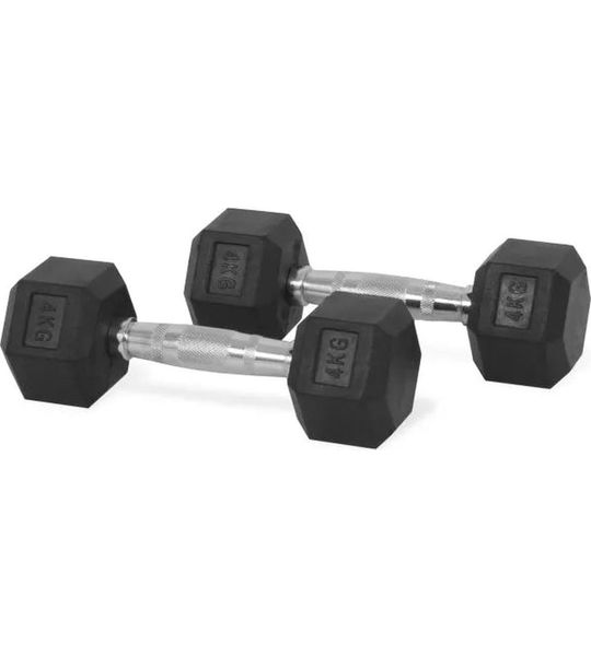 Hex Rubber Dumbbells 4kg (set)