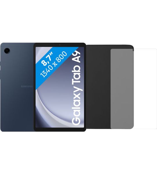 Samsung Galaxy Tab A9 8,7 inch 128GB Wifi Blauw + Beschermpakket