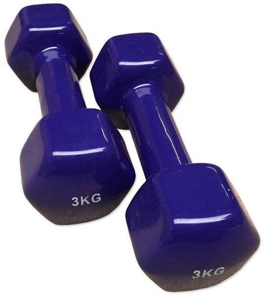 FysioSupplies Vinyl Dumbbells Set 3 kg | Dumbbells