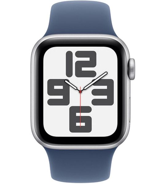 Apple Watch SE 2024 44mm Zilver Sportband S/M