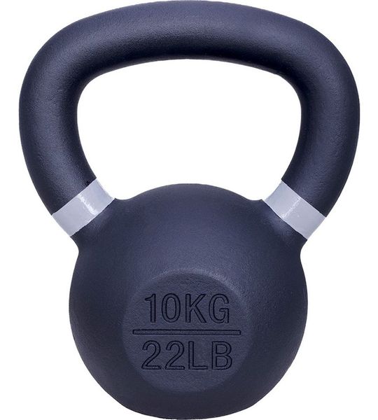 ForzaFit Kettlebell 10 kg - Gietijzer Kettle bell - Zwart met Grijs - 22 LB