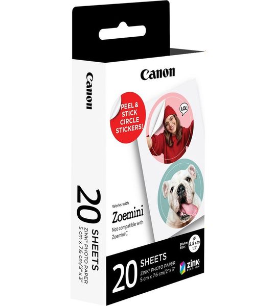 Canon ZINK Cirkel Stickers (20 vellen)