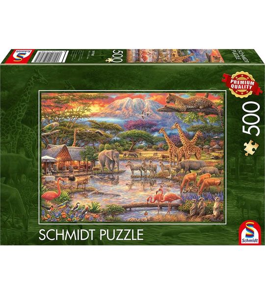 Paradijs aan de Kilimanjaro - 500 stukjes - Puzzel