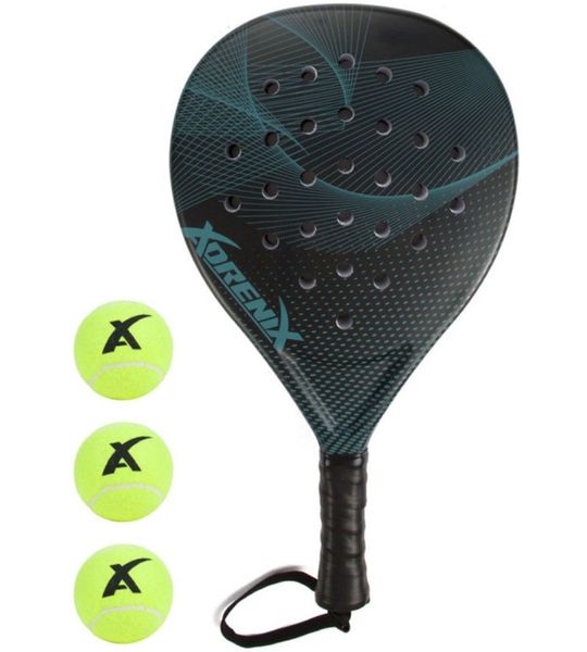 Padelset Racket met 3 Ballen - Groen