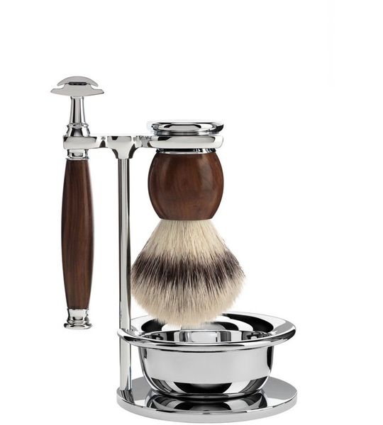 MÜHLE -Scheerset 4-delig Sophist - Ironwood Saf.Razor
