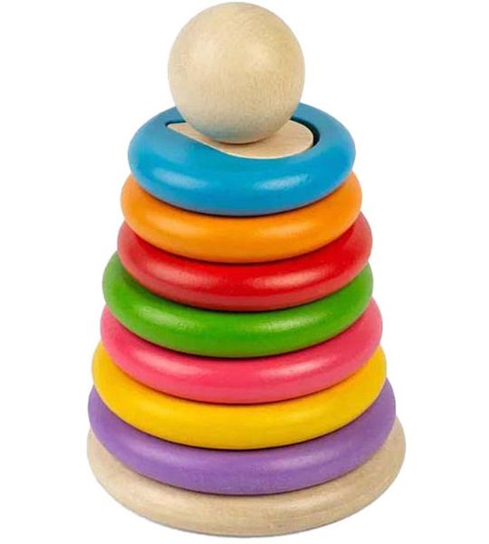 Bigjigs Houten Geheime Vormenstapelaar, 16dlg.