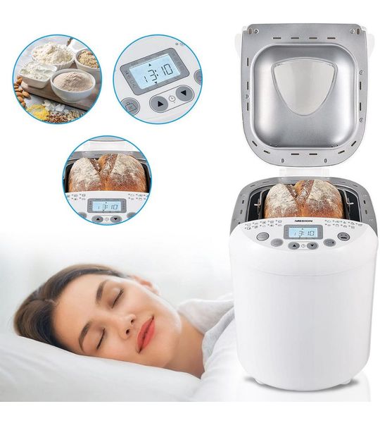 ApexArte® Broodsnijmachine - Elektrisch Broodmes - Broodsnijder - Wit