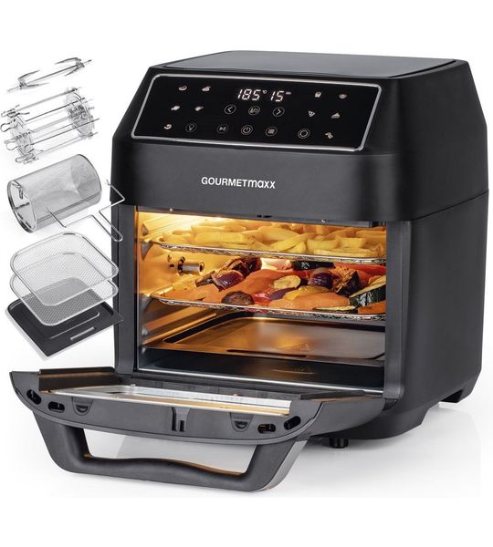 GOURMETmaxx Heteluchtoven Digitaal 12l - Zwart