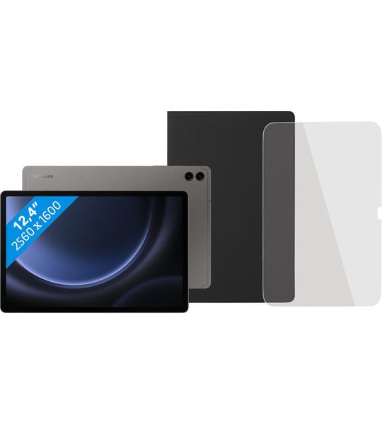 Samsung Galaxy Tab S9 FE Plus 256 GB Wifi Grijs + Beschermpa