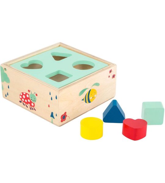 Small Foot - Houten Vormenstoof met Blokken Natuur, 5dlg.