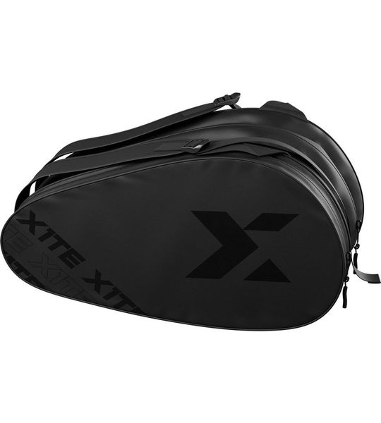 X1TE - Padelzak (Zwart, 365 gram) Grote capaciteit, draagcomfort, rackettas