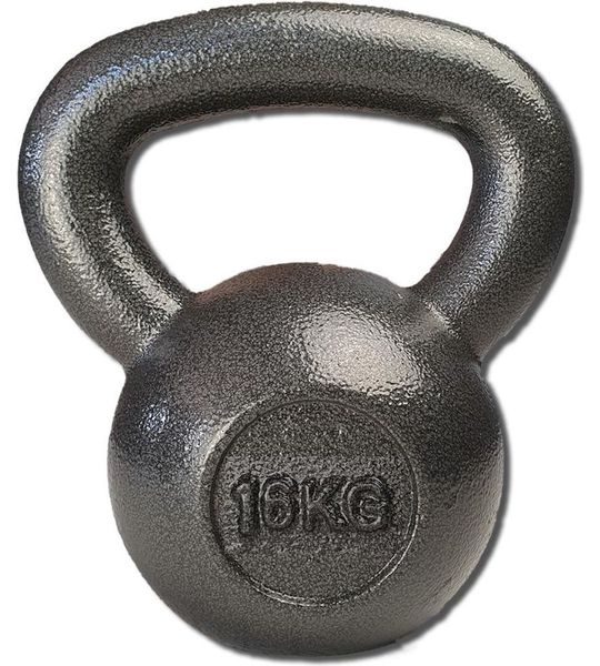 Kettlebell gietijzer 16kg | MD Sport