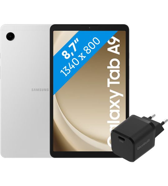 Samsung Galaxy Tab A9 8,7 inch 128GB Wifi Zilver + BlueBuilt Oplader