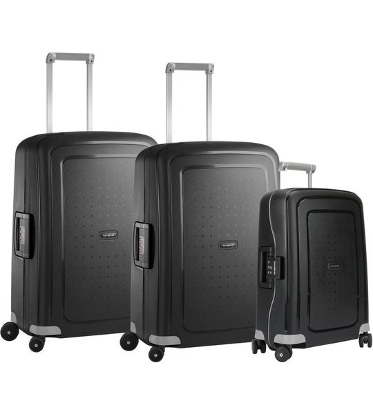 Samsonite S'cure Spinner 69+69+55cm Black kofferset