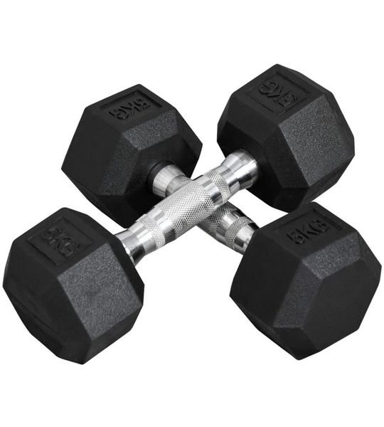 Zeshoekige Dumbbells Handgreep Gekarteld 2 X 5 Kg