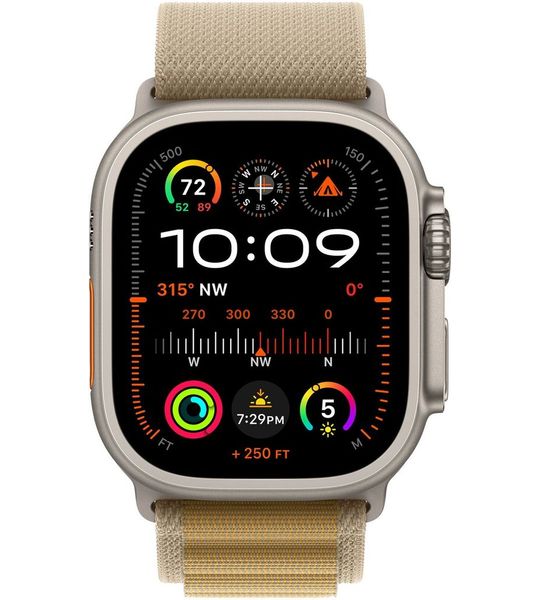 Apple Watch Ultra 2 GPs + Cellular 49mm Tan Alpine Loop Large Smartwatch