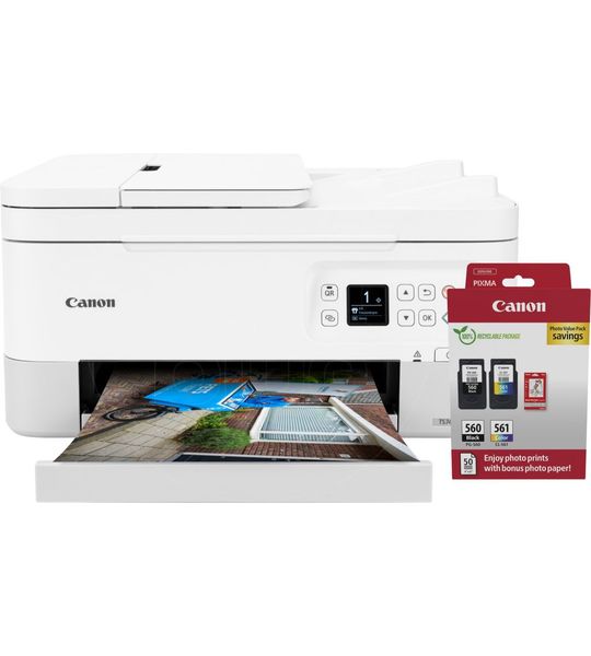 Canon PIXMA TS7451I + 1 set extra inkt + fotopapier