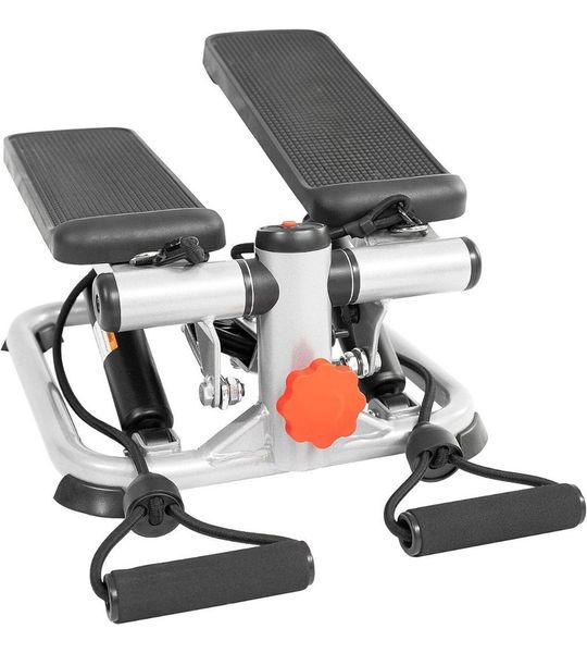 ApexArte® Stepper Fitness - Hometrainer - Crosstrainer Mini - Zwart en Grijs