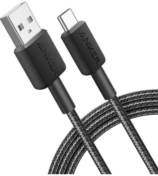Anker 322 USB-A to USB-C Cable Nylon 0.9M Kabel Zwart