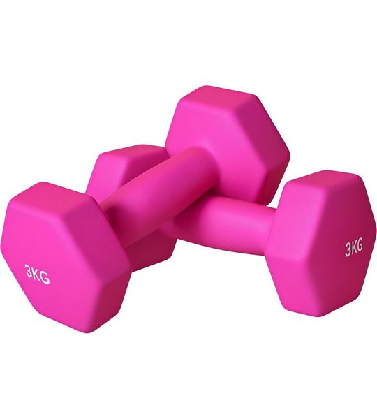 SPORTNOW-Kunststoff, Metall-Rosa-18L x 8B x 8H cm-Kurzhantel