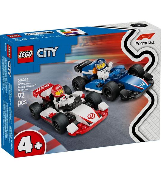 LEGO City F1 Williams Racing en Haas F1 racewagens - 60464