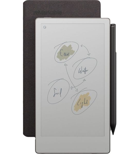 Remarkable Paper Pro Move + Marker Plus Book Folio Grijs Zwart - 7.3 Inch 64 Gb E-ink-tablet