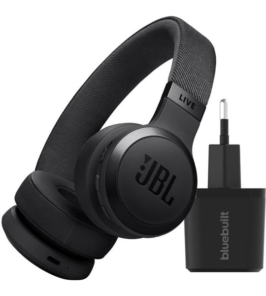 JBL Live 670NC Zwart + BlueBuilt Quick Charge Oplader met Us