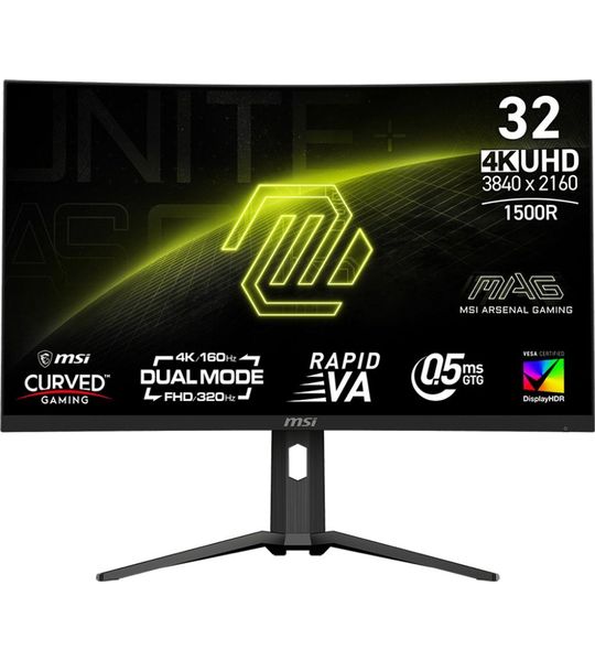 MSI Mag 321cupdf - 31.5 Inch 3840 X 2160 (ultra Hd 4k) 0.5 Ms 160 Hz