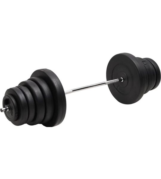 vidaXL Halterset met Gewichten 90kg - Zwart
