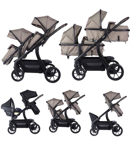 Duo Kinderwagen Novi Baby® Pacific Premium Solid Hazel