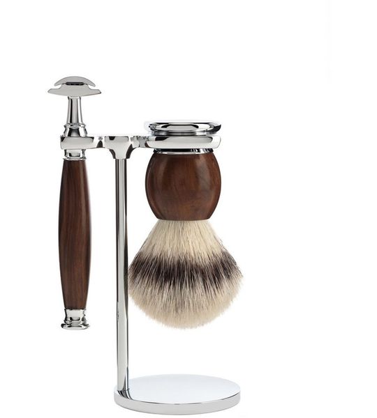 MÜHLE Scheerset 3-delig Sophist - Ironwood Saf.Razor