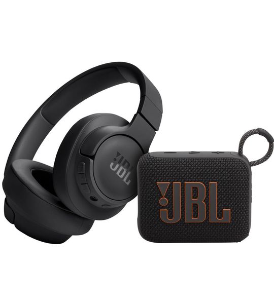 JBL Tune 720BT + JBL GO 4 zwart