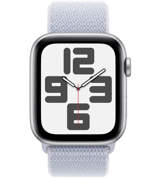 Apple Watch SE 2024 44mm Zilver Sport Loop