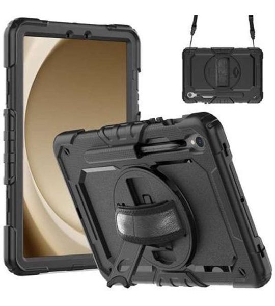 Just in Case Samsung Galaxy Tab S9 / S9 FE Rotating Back Cover Zwart