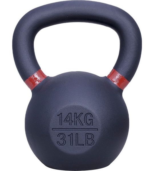 ForzaFit Kettlebell 14 kg - Gietijzer Kettle bell - Zwart met Bruin - 31 LB