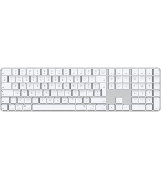 Apple Magic Keyboard Met Touch Id Numeriek Toetsenblok Draadloos Toetsenbord Wit