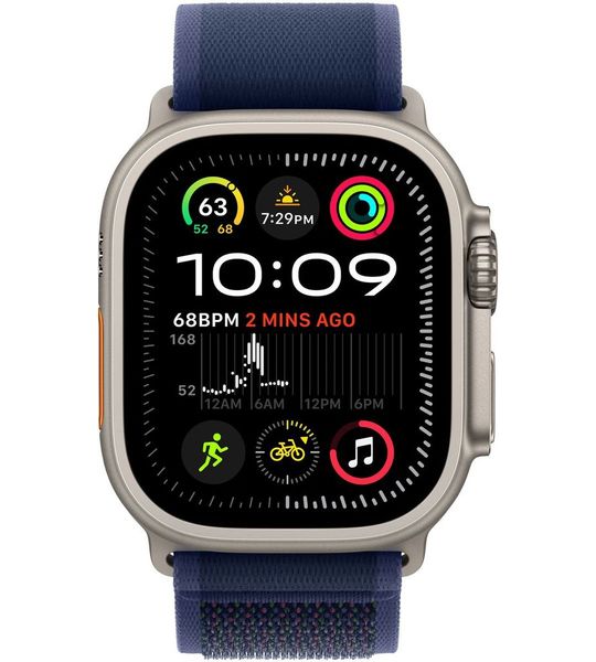 Apple Watch Ultra 2 4G 49mm Zilver Trail Band Blauw M/L