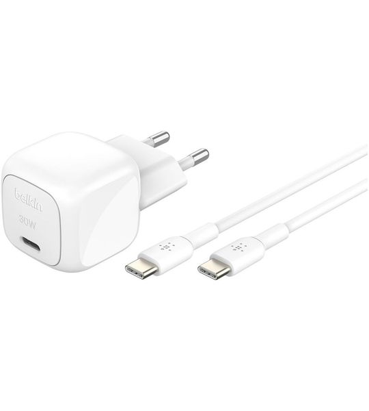 Belkin 30w Usb Pd Wall Charger Met Pps En C-c Kabel Thuislader