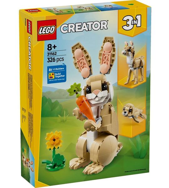 LEGO Creator 3in1 Lief konijn dieren 31162