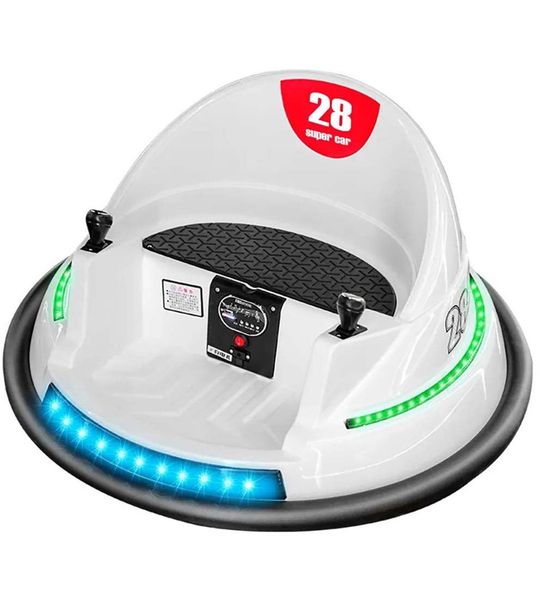 Elektromos gyermek dodzsem 6V, akku+távirányító, fehér