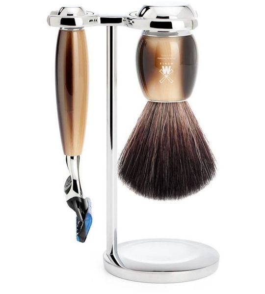 MÜHLE -Scheerset Vivo 3-delig - Hoornbruin - Fusion