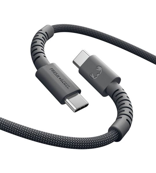 Fresh 'n Rebel Flexwave Silicone Braided 100w Usb-c Kabel 2 M Storm Grey