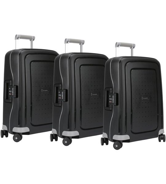 Samsonite S'Cure Spinner 55cm Black Triple Kofferset