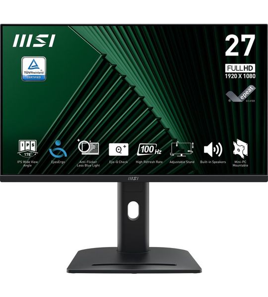 MSI Pro Mp275pg - 27 Inch 1920 X 1080 (full Hd) Ips-paneel In Hoogte Verstelbaar